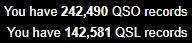LoTW QSO and QSL stats